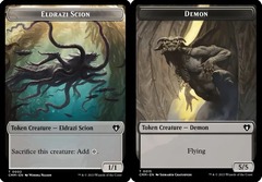 Demon (0015) // Eldrazi Scion (0002) Double-Sided Token - Foil